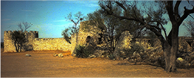 1981 Photograph of the Presidio de San Sabá in ruins.