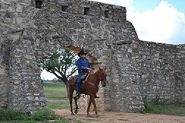 The Presidio's walls were used to hold cattle on the Great Western Trail drives in the 1870's-1880's because of water available from the San Sabá River. It was a good resting spot between San Antonio and points north. Today, we find several trail rides using the Presidio as a good place to go through and visit. You never know what you might run into.